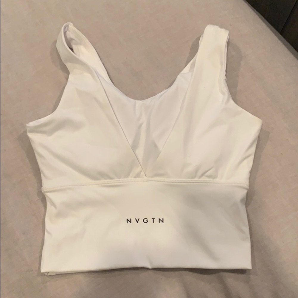 White cropped tank/ bra